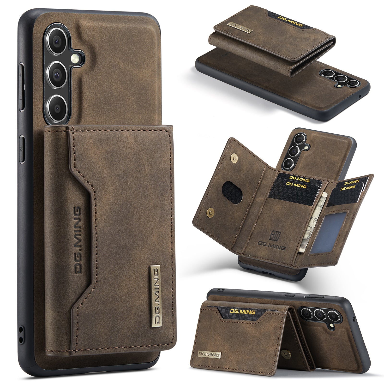 DG.MING M2 Series for Samsung Galaxy A15 4G / 5G Case Detachable 2-in-1 Wallet Phone Leather Back Cover DG.MING M2 Series for Samsung Galaxy A15 4G / 5G Case Detachable 2-in-1 Wallet Phone Leather Back Cover